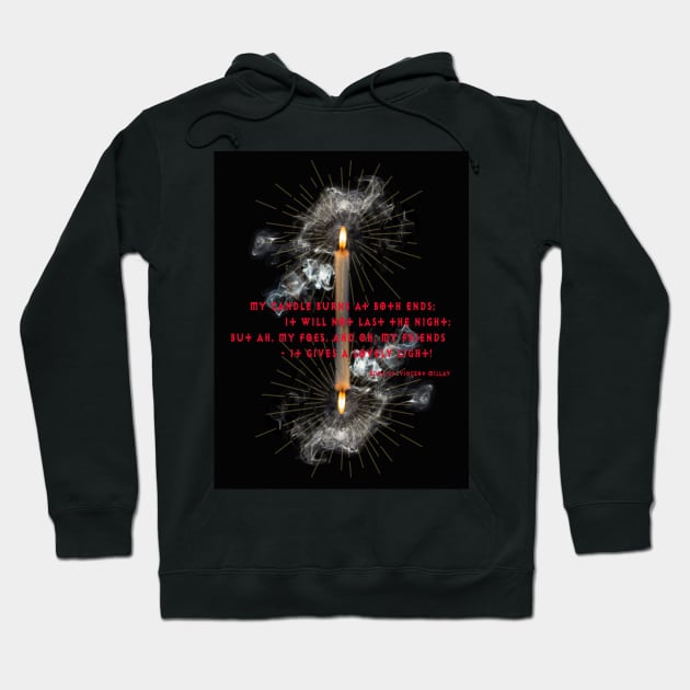 Burning The Candle At Both Ends Hoodie by Pamelandia